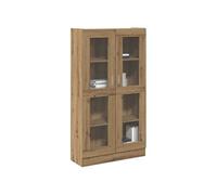 vidaXL Buffet haut chêne artisanal 82,5 x 30,5 x 150 cm bois d'ingénierie Marron G