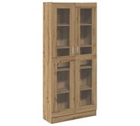 Buffet haut chêne artisanal 82,5x30,5x185 cm bois d ingénierie