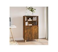 Buffet haut Chêne fumé 60x36x110 cm Bois d'ingénierie821225