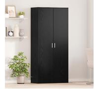 Buffet haut - Chêne Noir - 2 portes - 80x39x178 cm - Style contemporain