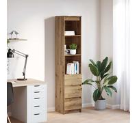 vidaXL Buffet haut chêne artisanal 37,5x35x180 cm bois d'ingénierie