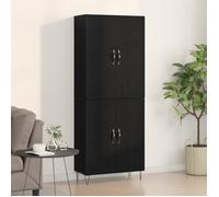 Buffet haut - Chêne Noir - 4 portes - 180 cm - Style contemporain