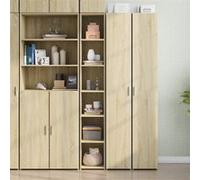 vidaXL Buffet Haut chêne Sonoma 30x41x185 cm Bois d'ingénierie, Buffet, Placard, Armoire latérale, Armoire, Armoire de Rangement, Armoire Haute