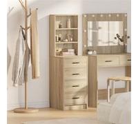 Buffet haut chêne Sonoma 40x41x135 cm Bois d ingénierie G