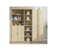 vidaXL Buffet haut Sonoma chêne – Bois d'ingénierie 45x41x185 cm – Marron