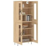 Buffet haut Chêne sonoma 69,5x34x180 cm Bois d'ingénierie Marron G