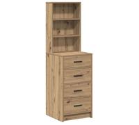 Buffet haut contemporain - vidaXL - 40x41x135 cm - Chêne artisanal - Bois d'ingénierie - 4 tiroirs - Poids maximal 60 kg