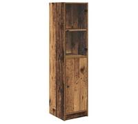 Buffet haut en bois d'ingénierie - vidaXL - 35x37x142 cm - Bois ancien - 2 portes - Étagères spacieuses - Design moderne