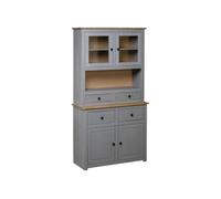 Buffet haut Gris 93x40,5x180 cm Pin Gamme Panama