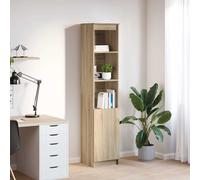 Buffet haut gris béton 37,5x35x180 cm bois d'ingénierie armoire vidaXL