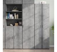 Buffet haut gris béton 50x42,5x185 cm bois d ingénierie Gris G