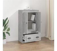 Buffet haut gris béton 60x35,5x103,5 cm bois d'ingénierie Gris G