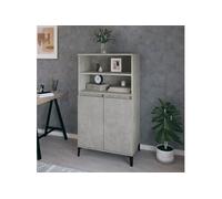 VIDAXL Buffet haut 110 cm Gris béton