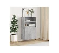 vidaXL Buffet haut 831480 Bois d'ingénierie 60x36x110 cm Gris béton