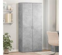 Buffet haut gris béton 80x35x180 cm bois d ingénierie Gris béton G
