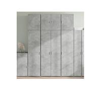 Buffet haut gris béton 80x42,5x249 cm bois d ingénierie Gris G