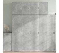 vidaXL Buffet haut 80x42,5x249 cm bois d'ingénierie gris béton Gris G