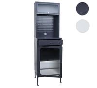 Buffet haut HWC-P99 182 x 54 x 40 cm, anthracite