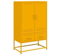Buffet haut jaune moutarde 68x39x111,5 cm acier