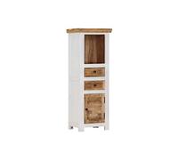 Buffet haut Marron/blanc 40x30x110cm Bois de manguier/ d'acacia