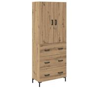 vidaXL Armoire haute murale Chêne artisanal 69,5x34x180 cm Bois d'ingénierie avec étagères