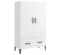 Buffet haut multi-rangement - UU - Blanc - 70x31x115 cm - Bois d'ingénierie C154