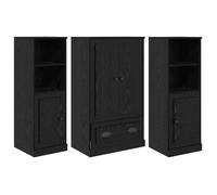 Buffet haut mural - vidaXL - Chêne noir - Bois d'ingénierie - 35x60x103,5 cm - Avec tiroir - 4 portes