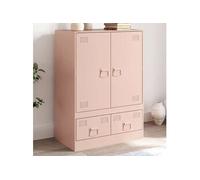 Buffet haut rose 67x39x95 cm acier, armoire, armoire de rangement, buffet haut, armoire latérale, armoire haute, 841806