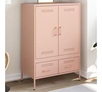 VidaXL Buffet Haut Rose Acier