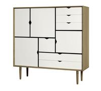 Buffet haut S3 façades blanches WxHxD 130x132x43cm