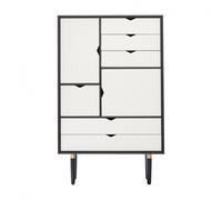 Buffet haut S5 façades blanches WxHxD 83x132x43cm