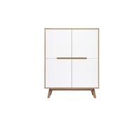 Buffet haut scandinave bois et blanc L110 cm HELIA