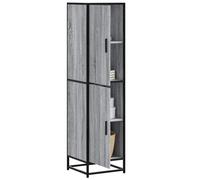 vidaXL Buffet haut sonoma gris – Bois d'ingénierie et métal 35,5x35x139 cm