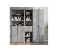 vidaXL Buffet haut Sonoma gris – Bois d'ingénierie 45×42,5×185 cm