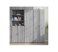 vidaXL Buffet haut Sonoma gris 50 x 42,5 x 185 cm Bois d'ingénierie