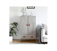 vidaXL Buffet haut Sonoma gris 69,5 x 31 x 115 cm Bois d'ingénierie