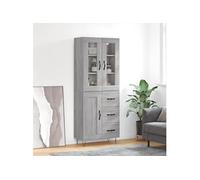 Buffet haut Sonoma gris 69,5x34x180 cm Bois d'ingénierie
