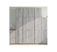 Buffet haut sonoma gris 80x42,5x249 cm bois d ingénierie Gris G