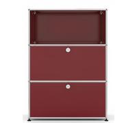 Buffet haut USM Haller 1 tiroir ouvert / 2 tiroirs Rouge rubis - USM HIGHBOA 1OFF 2SCHU FD SCH
