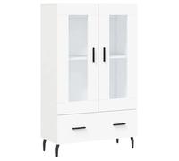 Buffet haut - UU - Grand espace - Blanc - 69,5x31x115 cm - bois d'ingénierie C1252