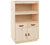 Buffet haut - UU - Portes pratiques - 67x40x108,5 cm - Bois massif de pin C1816