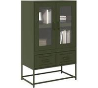 Buffet haut vert olive 68x39 x111,5 cm acier Vert G