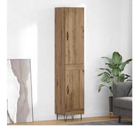 Buffet Haut - vidaXL - Chêne artisanal - 69,5x34x180 cm - 2 portes - Design contemporain