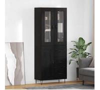 Buffet haut - vidaXL - Chêne noir - Bois d'ingénierie - 69,5x34x180 cm - Finition mate