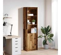 vidaXL Buffet haut vieux bois 50x35x180 cm bois d'ingénierie