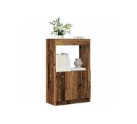 Buffet haut vieux bois 63x33x100 cm bois d ingénierie Marron G