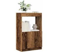 vidaXL Buffet haut vieux bois 63x33x100 cm bois d'ingénierie Marron