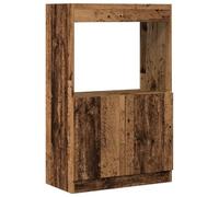Buffet Haut Vieux Bois 63x33x100 cm Bois d'Ingénierie | Armoire portes, étagère d'affichage, armoire à livres, salon chambre bureau, fixation murale fournie, surface lisse