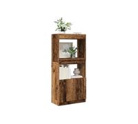 Buffet haut vieux bois 63x33x140 cm bois d ingénierie Marron G
