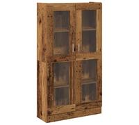 Buffet haut vieux bois 82,5x30,5x150 cm bois d ingénierie